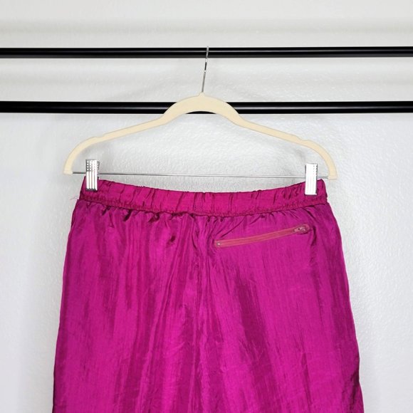 Aviat Sportif 90s Designed in France Women's Shiny Raspberry Lined Joggers SZ XL - Picture 10 of 12